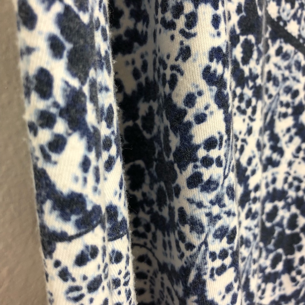 Boho Tie Dye Blue Print Maxi Shirt - Picture 3 of 4
